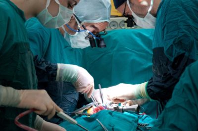 Doctors performing surgery