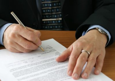 Signing a document