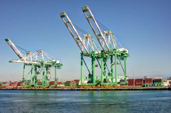 Cargo crane port of los angeles