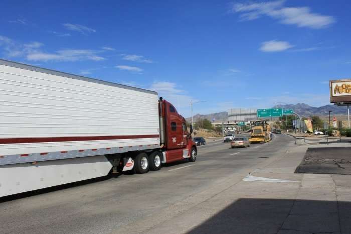truck on highway
